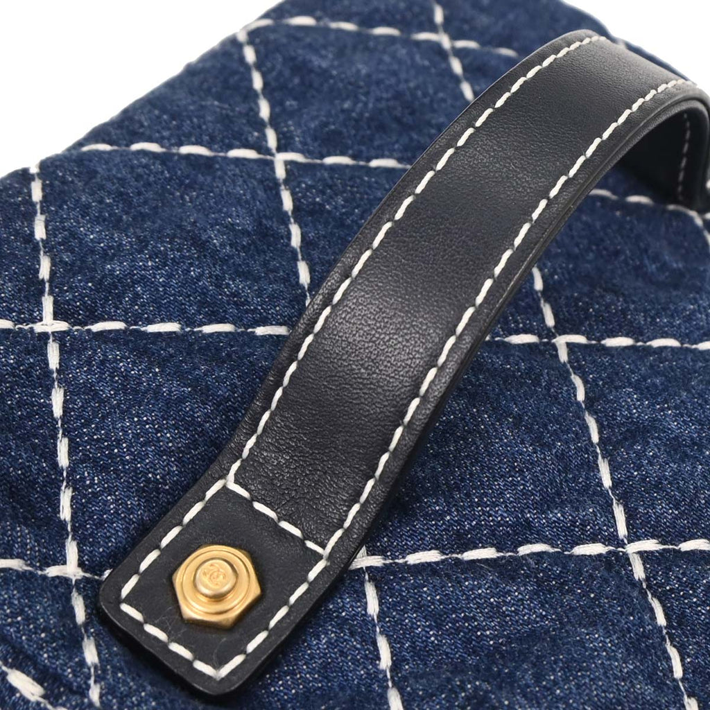 Chanel 2019 Blue Denim Vanity 2way Shoulder Handbag
