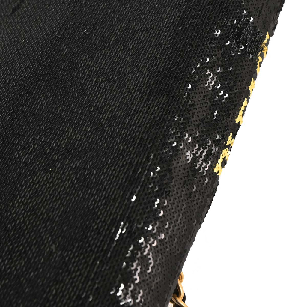 Chanel 2017 Black Sequins Dare To Disturb Shoulder Bag