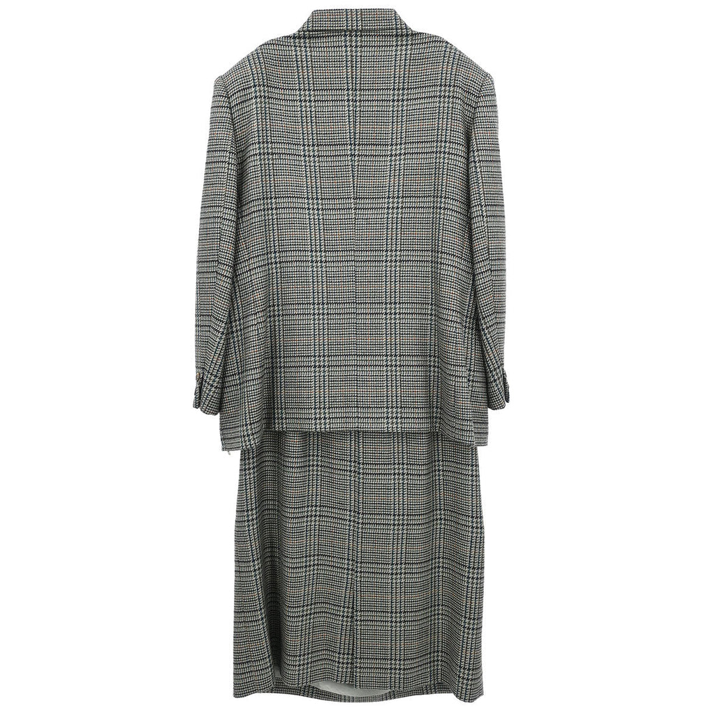 Burberrys Setup Suit Jacket Skirt Green #42–44 #44–46