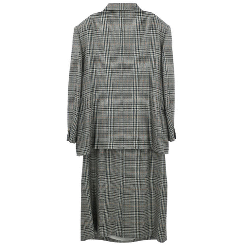 Burberrys Setup Suit Jacket Skirt Green #42–44 #44–46