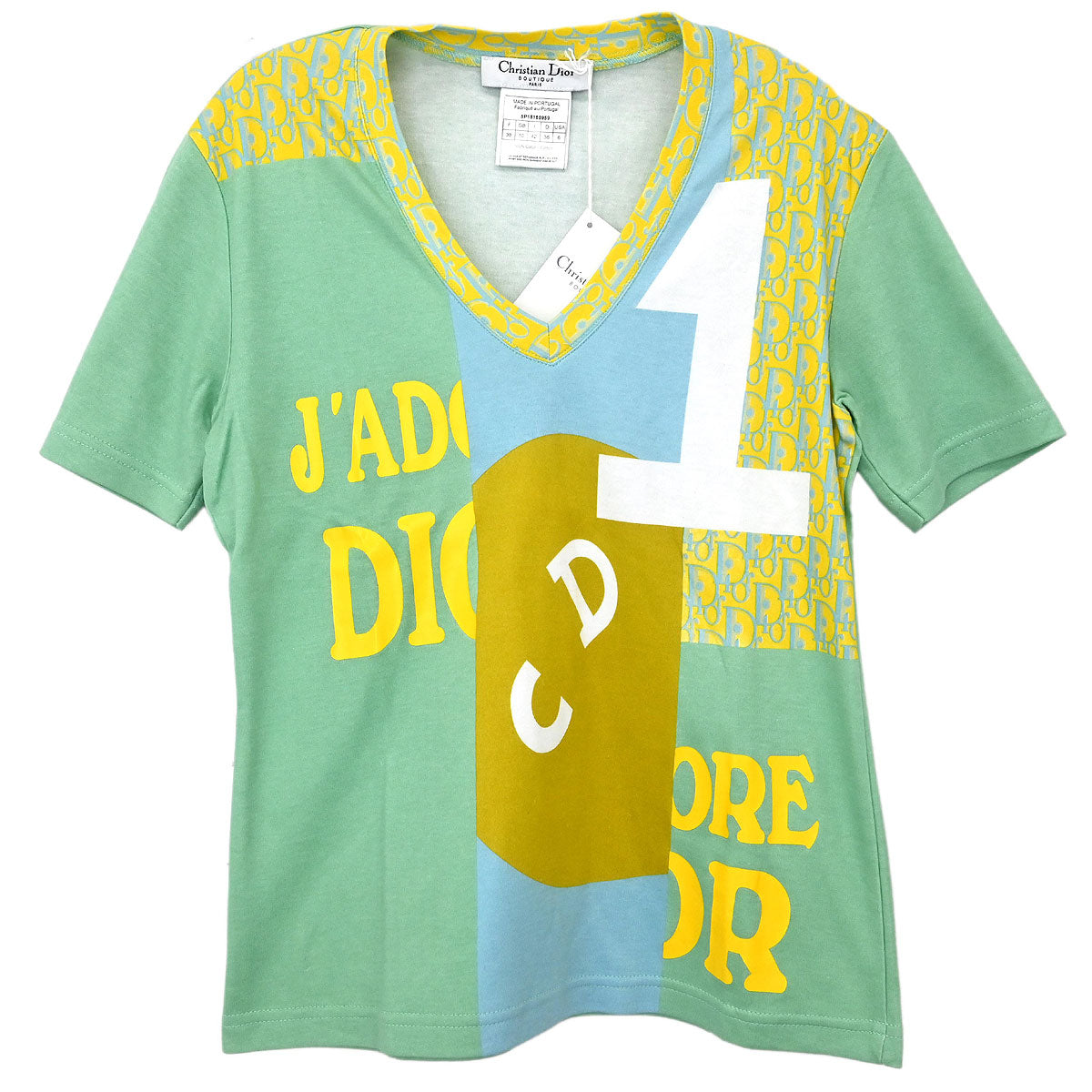 Christian Dior Short Sleeve T-shirt Top Light Green #38