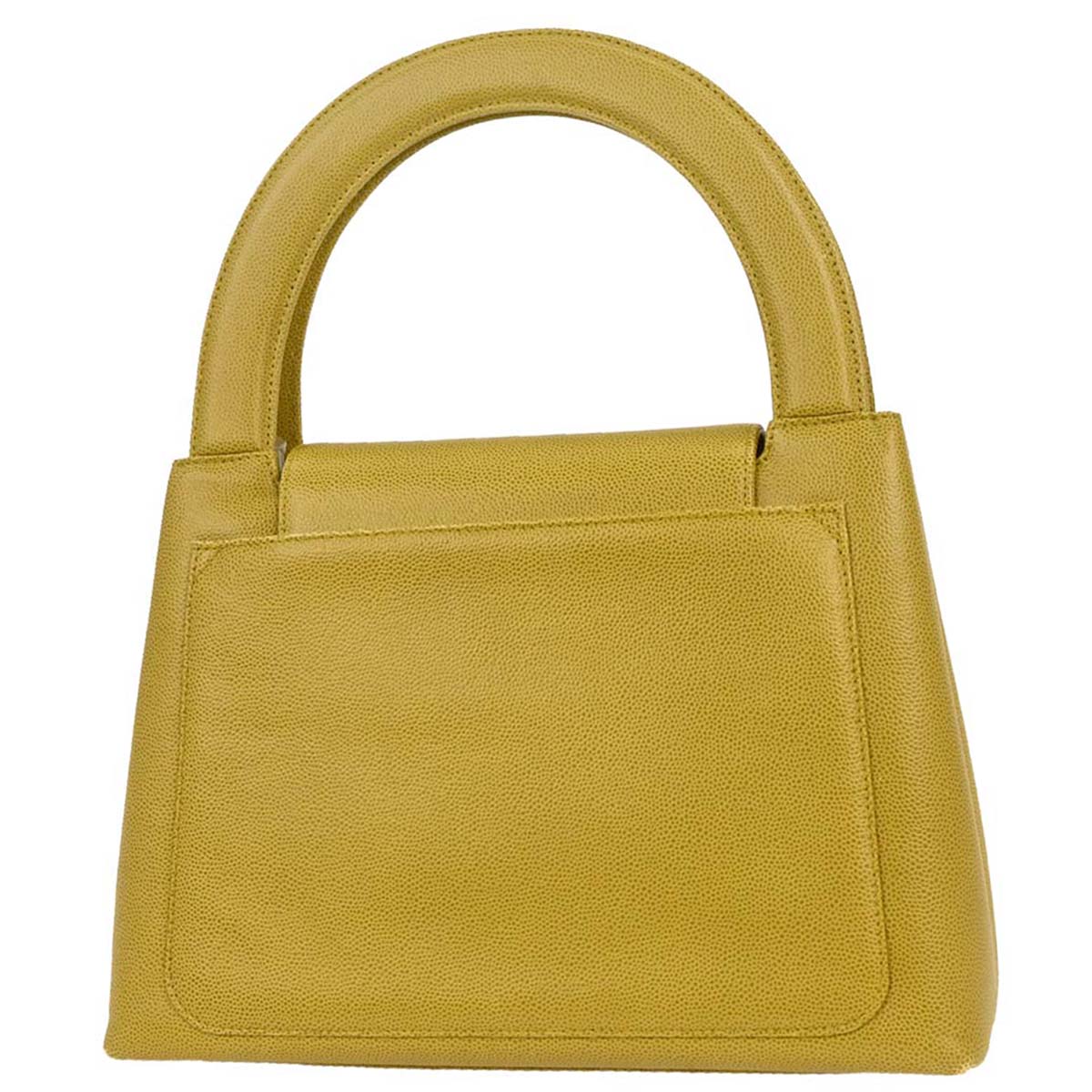 Chanel 1997-1999 Yellow Caviar Handbag