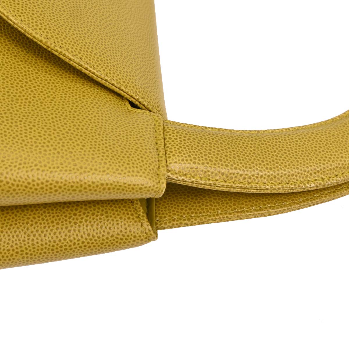 Chanel 1997-1999 Yellow Caviar Handbag