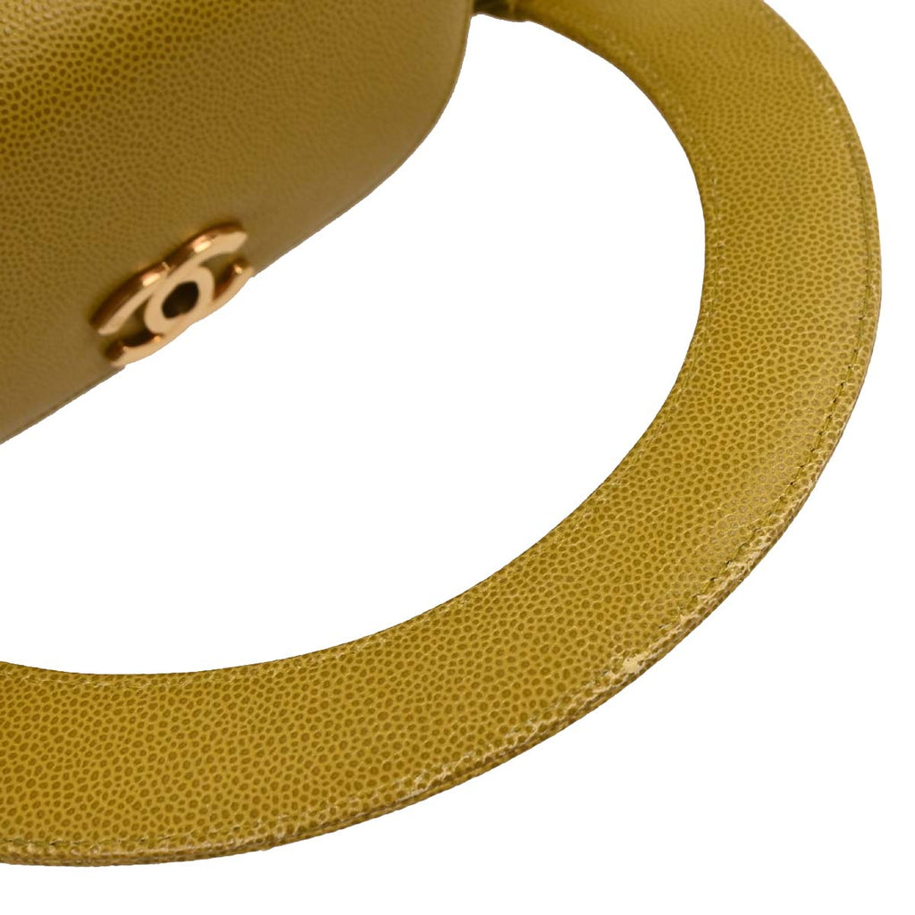 Chanel 1997-1999 Yellow Caviar Handbag