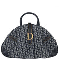 Christian Dior Navy Double Saddle Trotter Handbag