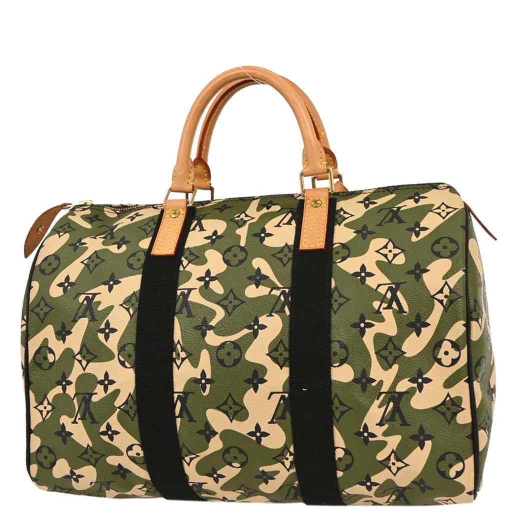 Louis Vuitton Green Monogramouflage Speedy 35 Handbag M95773