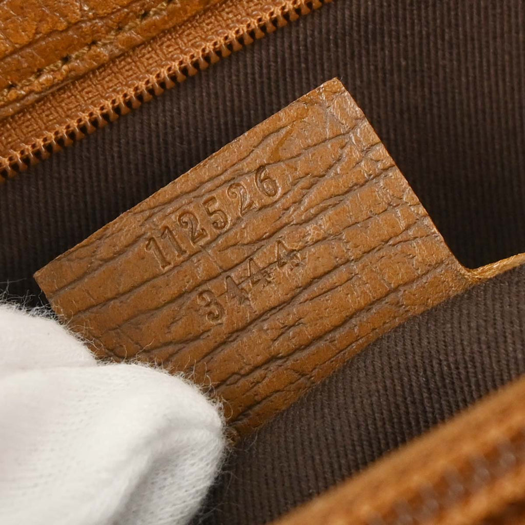 Gucci Brown Beige Bamboo GG Tote Bag