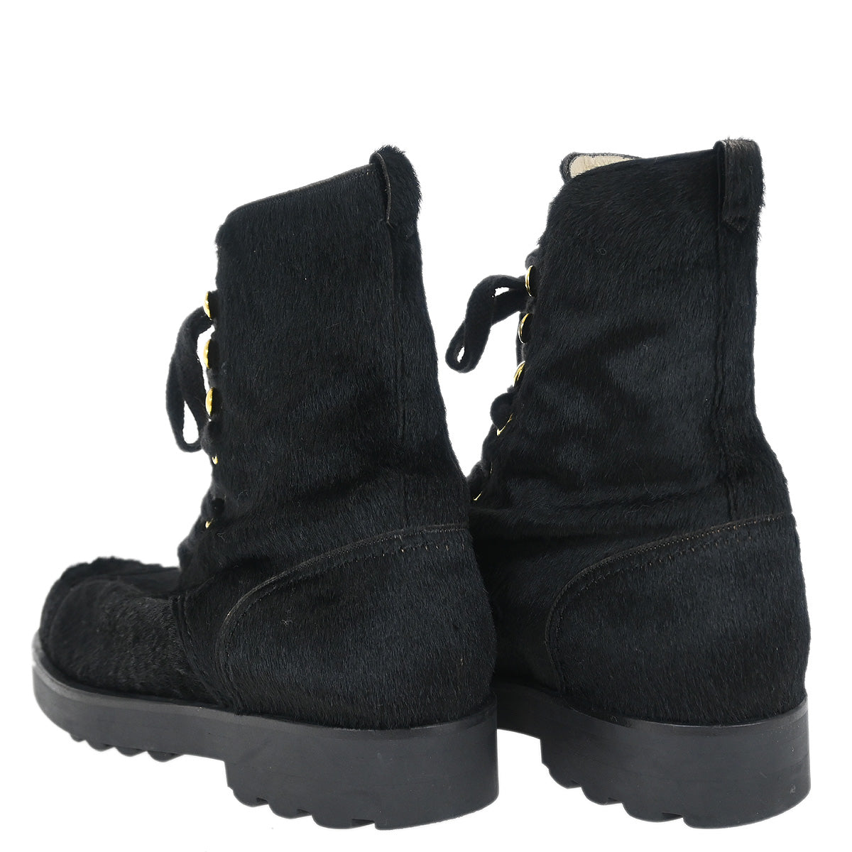Chanel Lace Up Boots Shoes #36