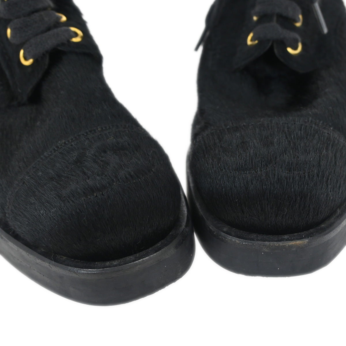 Chanel Lace Up Boots Shoes #36