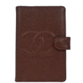 Chanel 1997-1999 Brown Caviar Note Book Cover Small Good