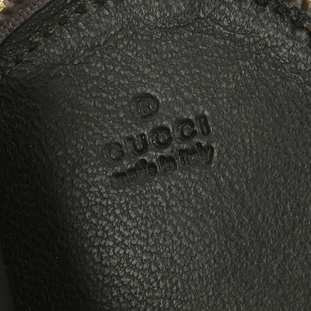 Gucci Metallic Purple Leather GG Coin Case Pouch