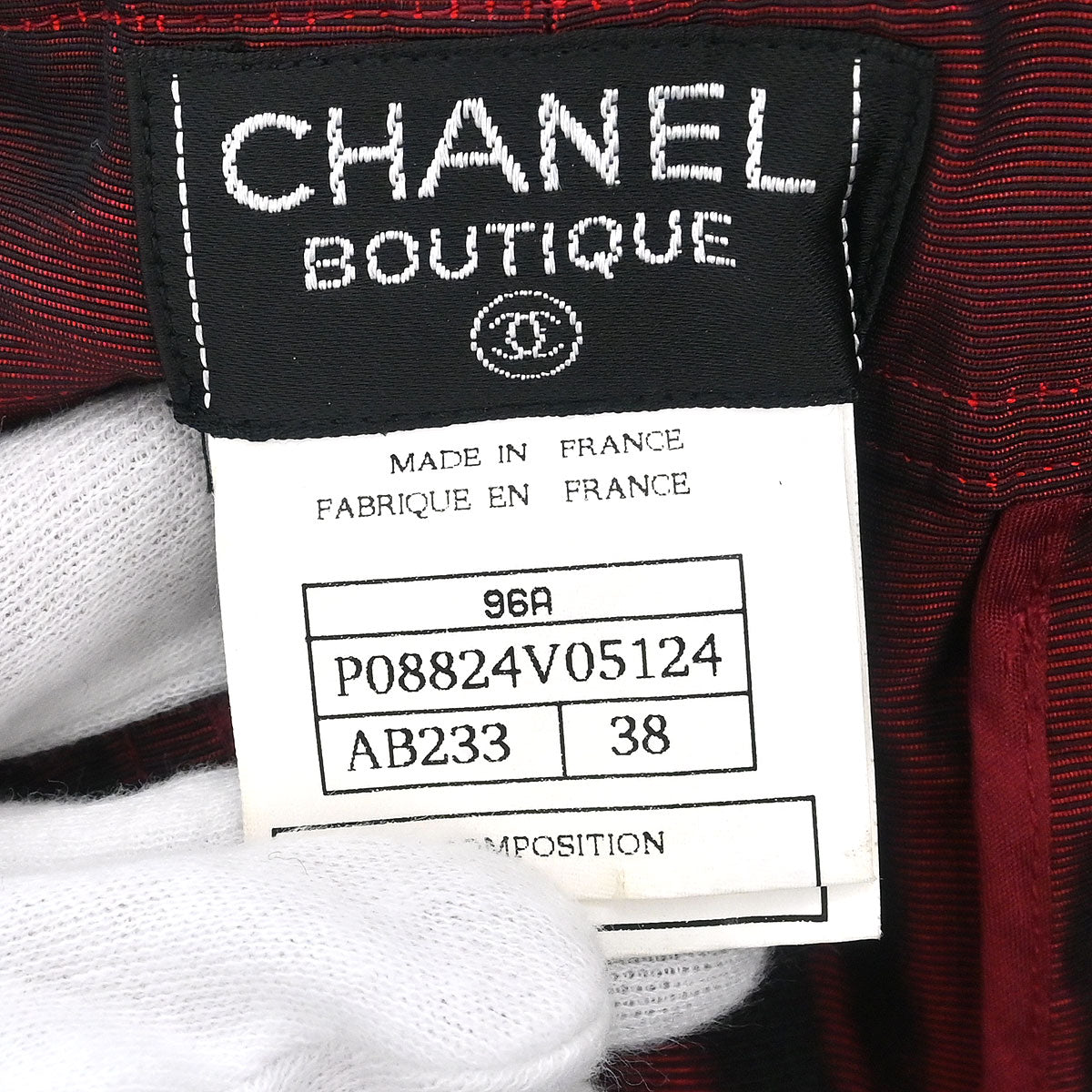 Chanel 1996 Long Pants Red #38