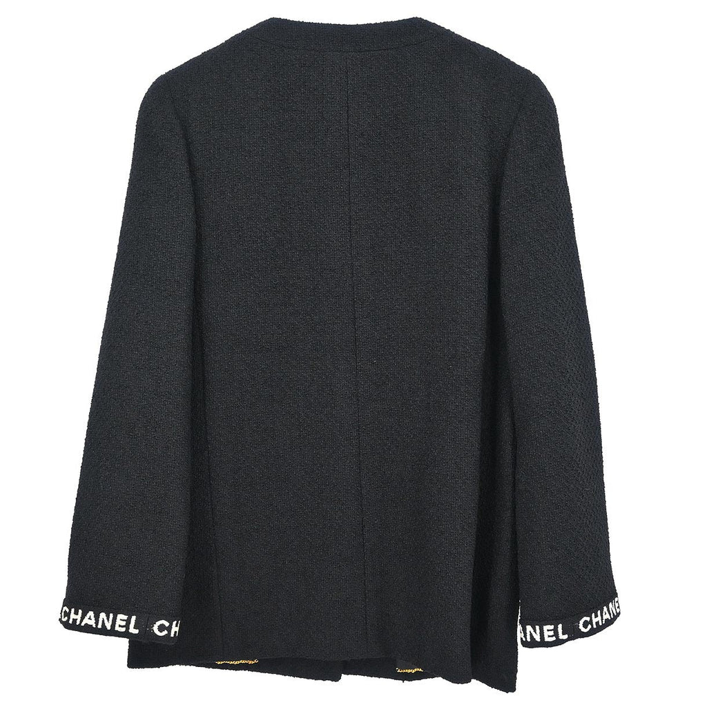 Chanel 1995 Single Breasted Jacket Black #38