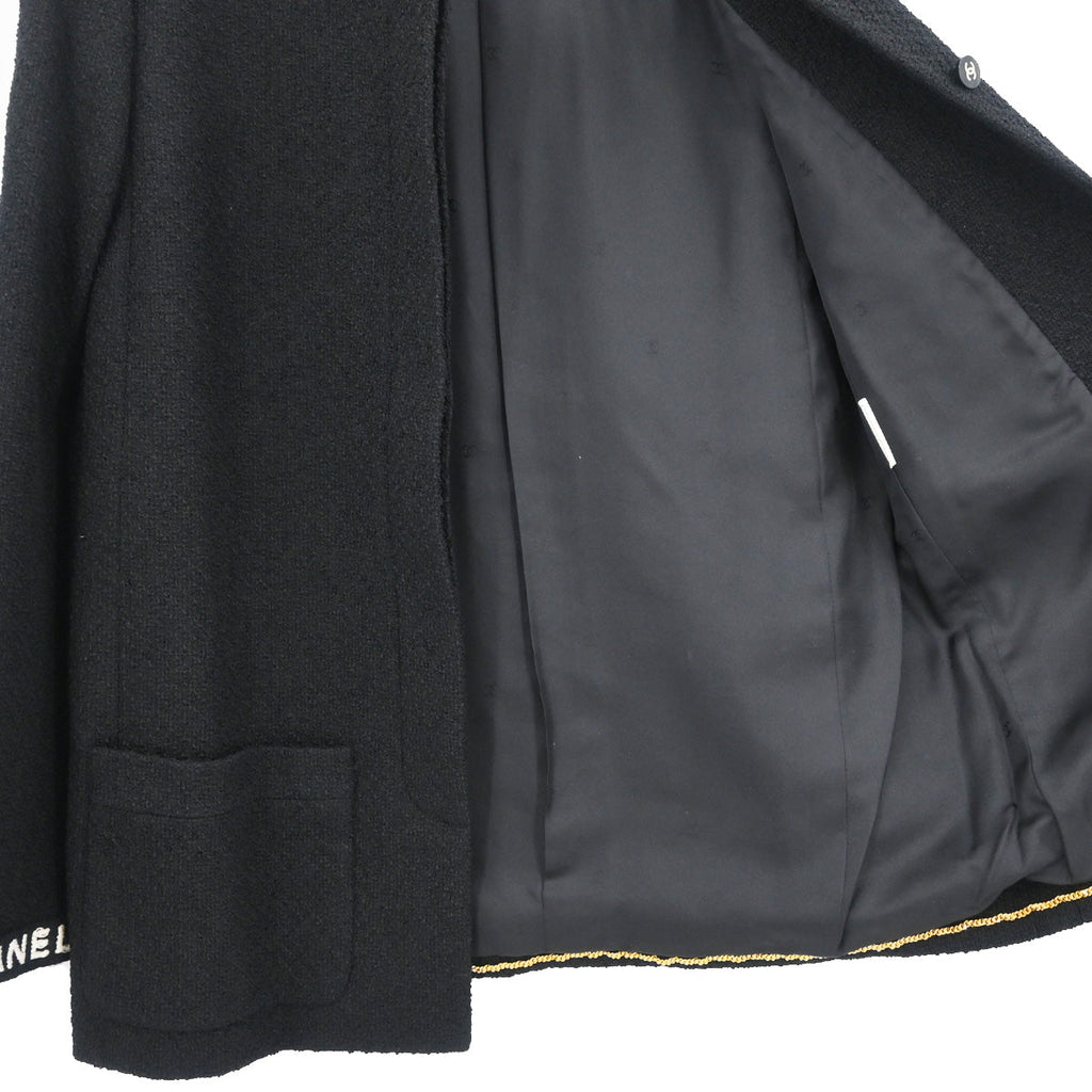 Chanel 1995 Single Breasted Jacket Black #38