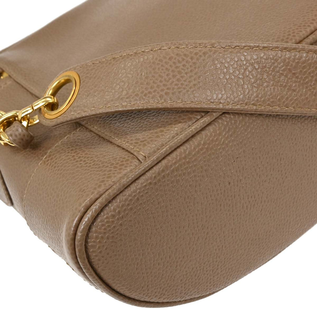 Chanel 1996-1997 Brown Caviar Shoulder Bag
