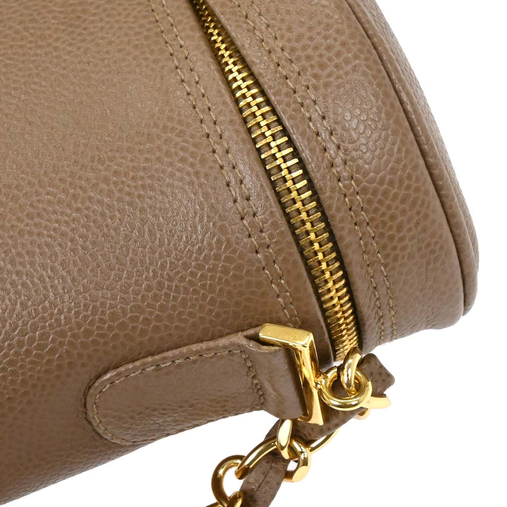 Chanel 1996-1997 Brown Caviar Shoulder Bag