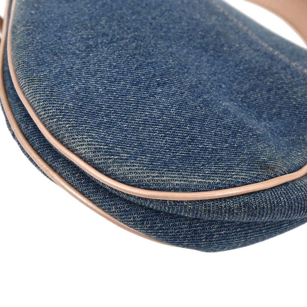 Christian Dior Navy Pink Denim Saddle Handbag