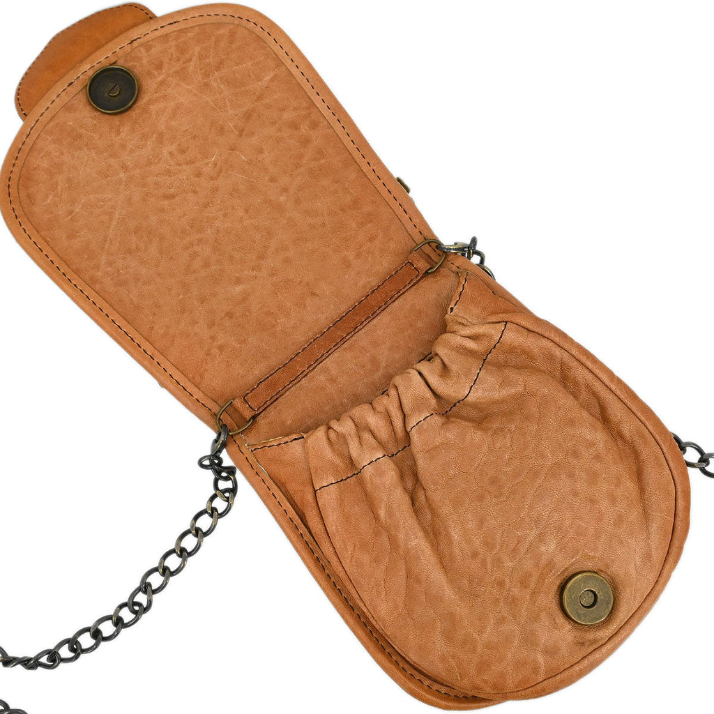 Fendi Brown Flower Motif Beaded Shoulder Bag