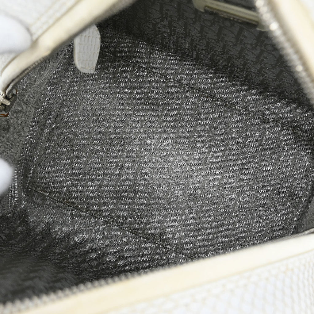 Christian Dior * White Python Gambler Dice Handbag