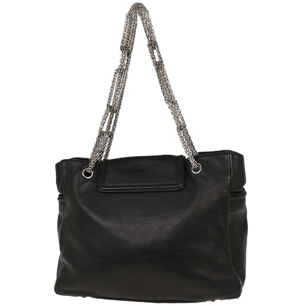 Chanel Black Lambskin Mademoiselle Lock Handbag