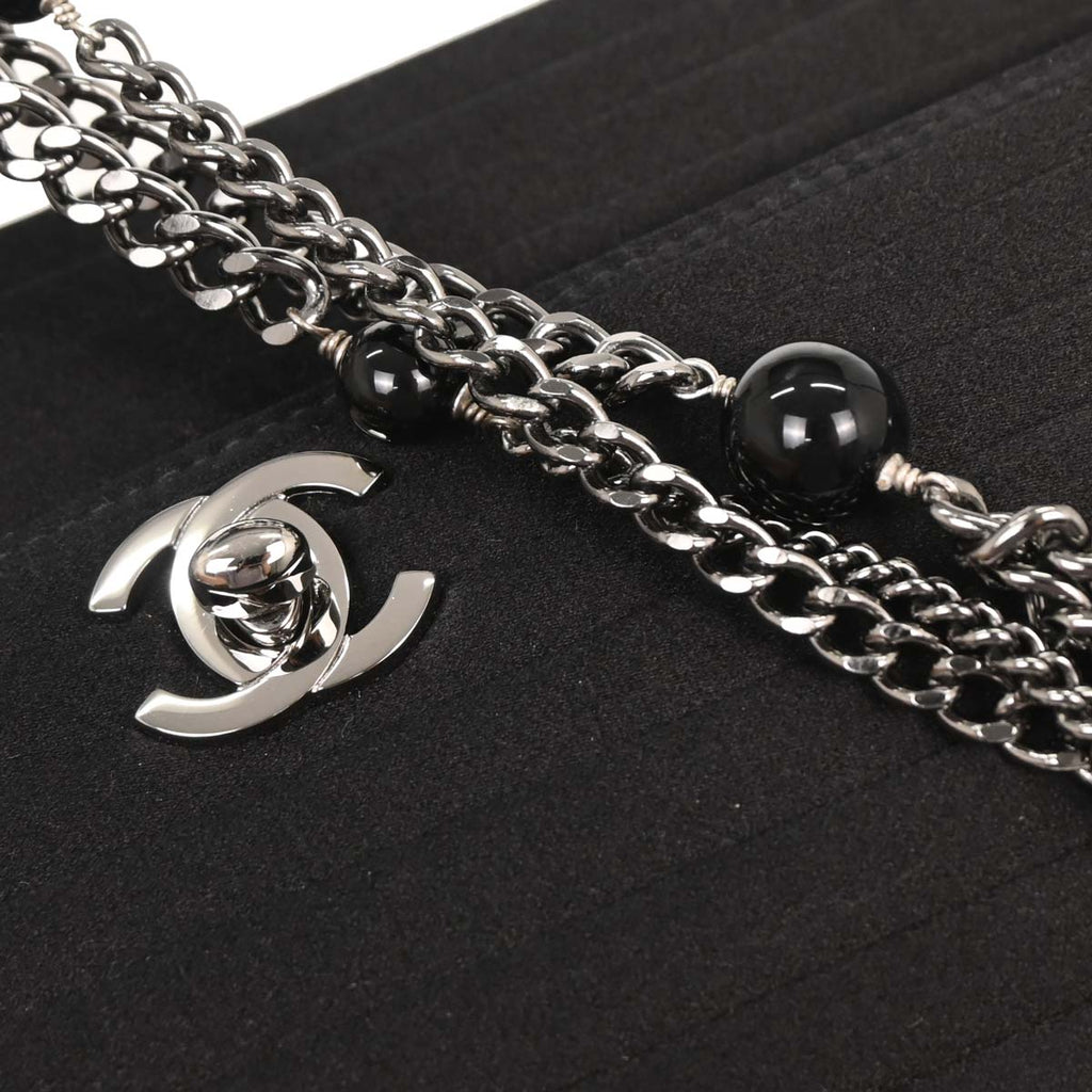 Chanel Black Satin Handbag