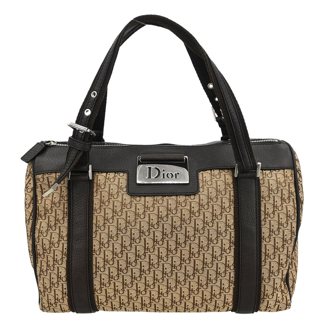 Christian Dior Beige Canvas Trotter Handbag