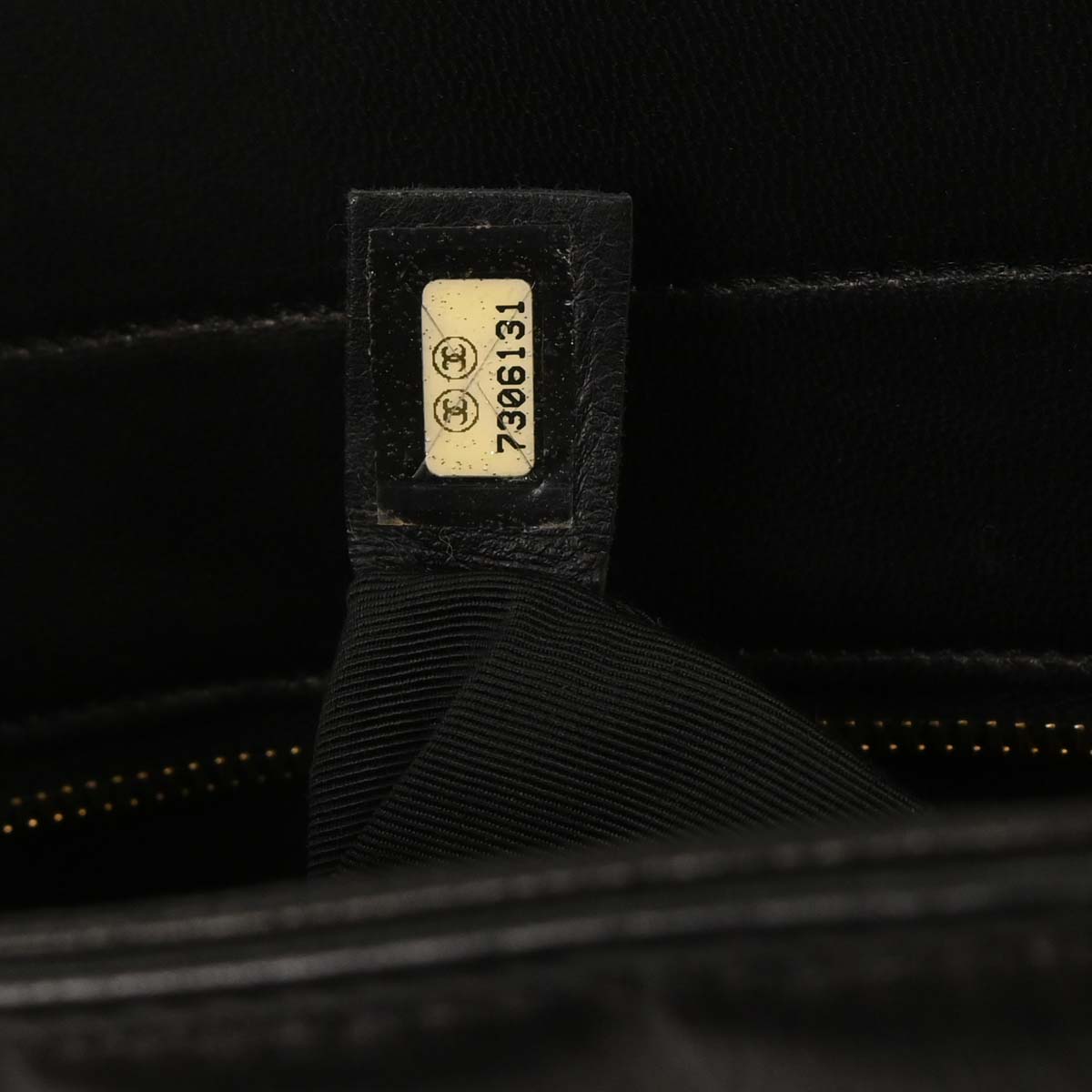 Chanel Black Lambskin Choco Bar Tote Shoulder Bag