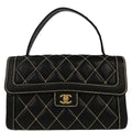 Chanel 2004-2005 Black Calfskin Wild Stitch Handbag