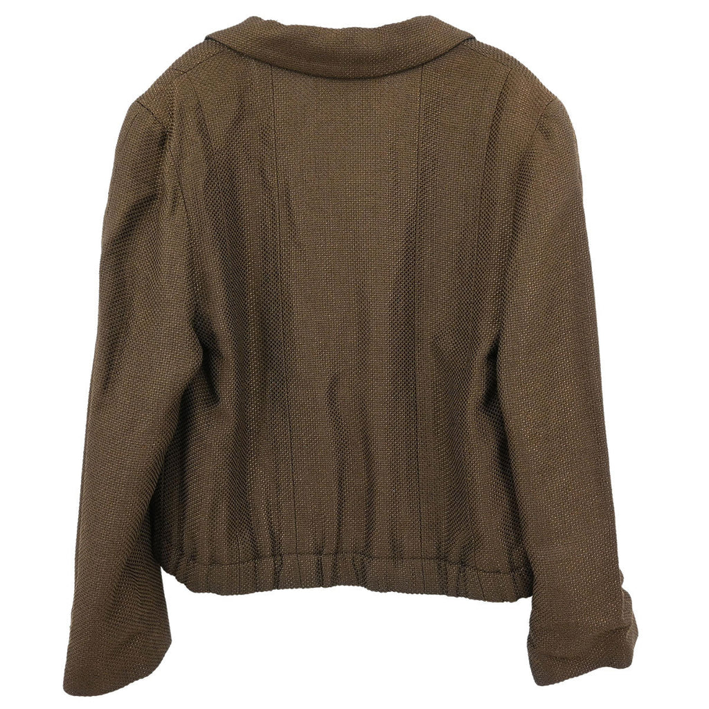 Chanel Single Breasted Jacket Brown #34