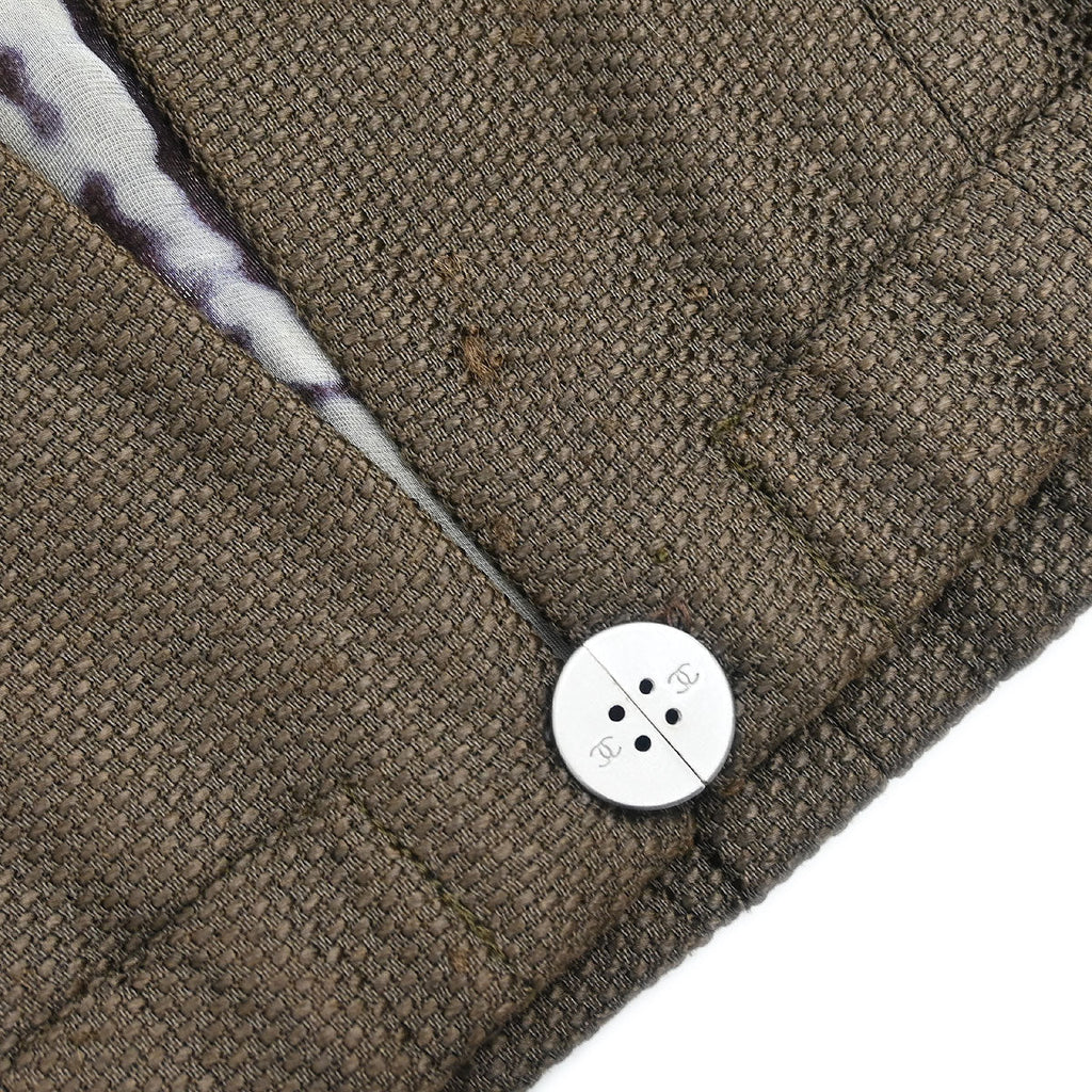 Chanel Single Breasted Jacket Brown #34