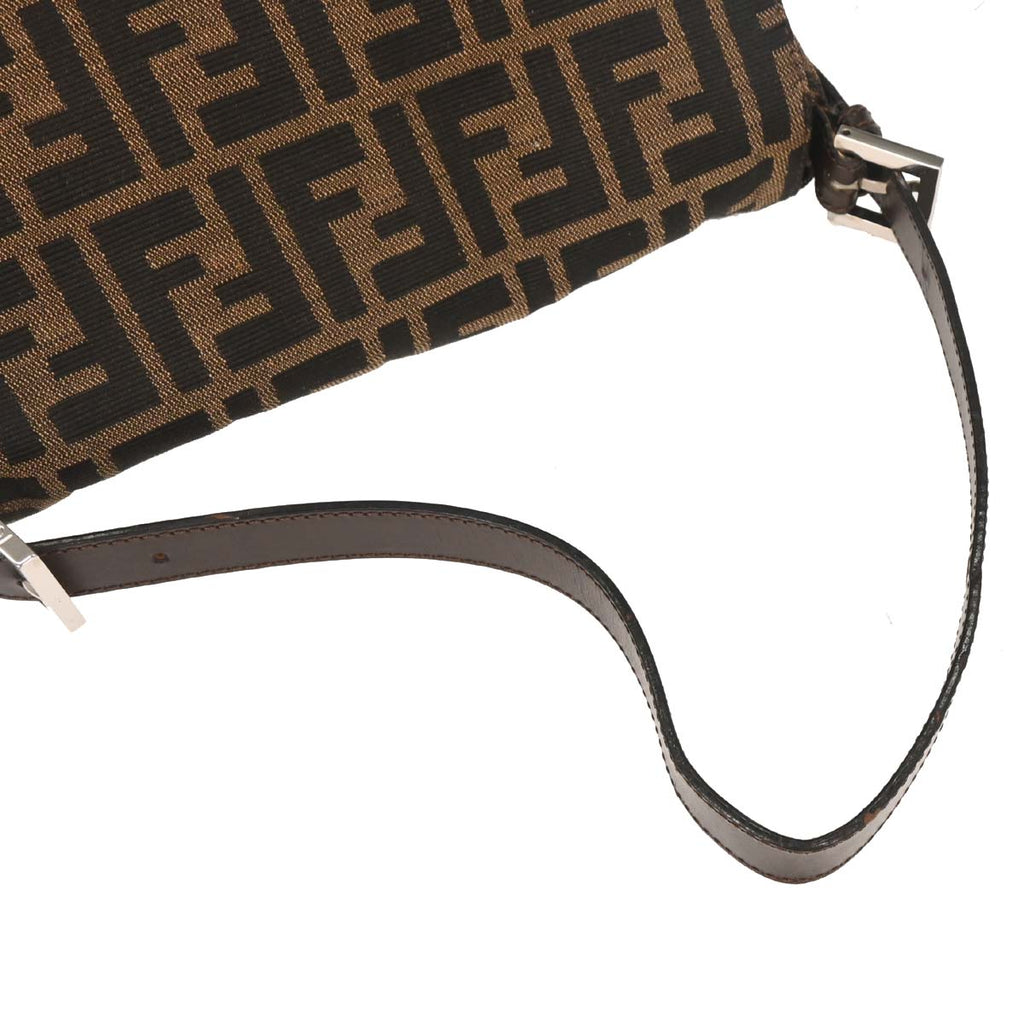 Fendi Brown Canvas Zucca Mamma Baguette Handbag