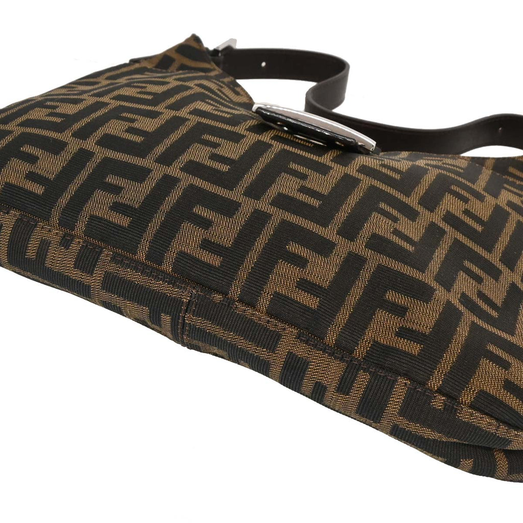 Fendi Brown Black Zucca Hobo Bag