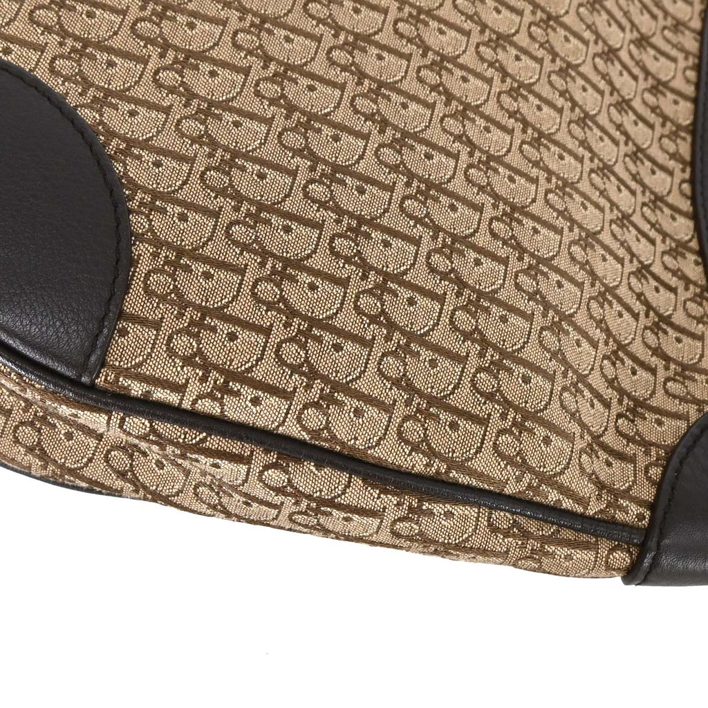 Christian Dior Brown Beige Street Chic Trotter Hobo Bag