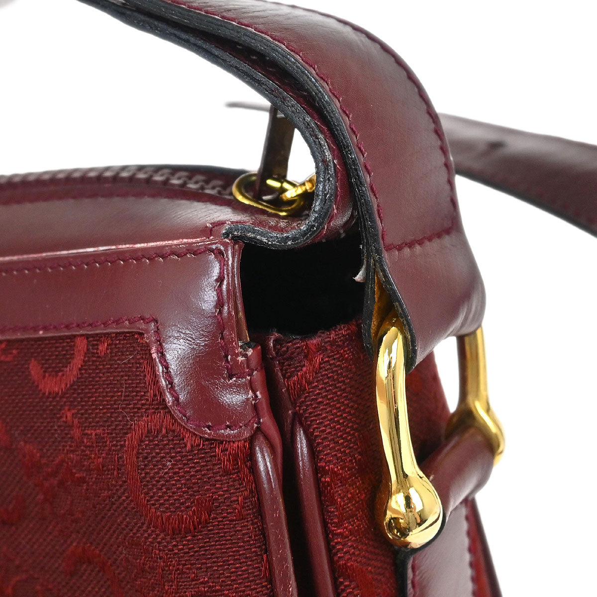 Celine Bordeaux C Macadam Shoulder Bag