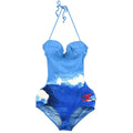 Chanel Surf Line Swimwear Swimsuit Blue #40