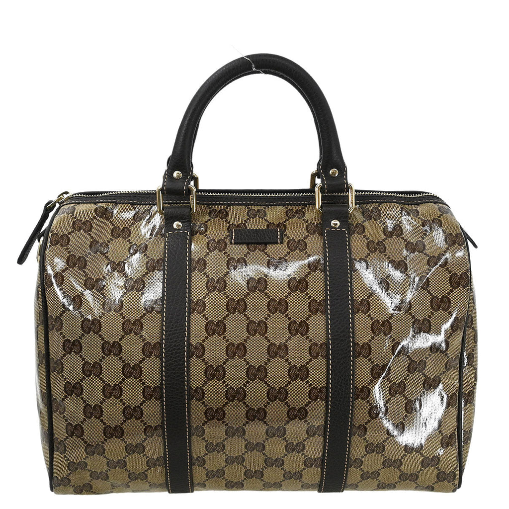 Gucci Brown GG Crystal Duffle Handbag