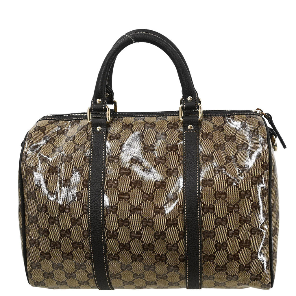 Gucci Brown GG Crystal Duffle Handbag