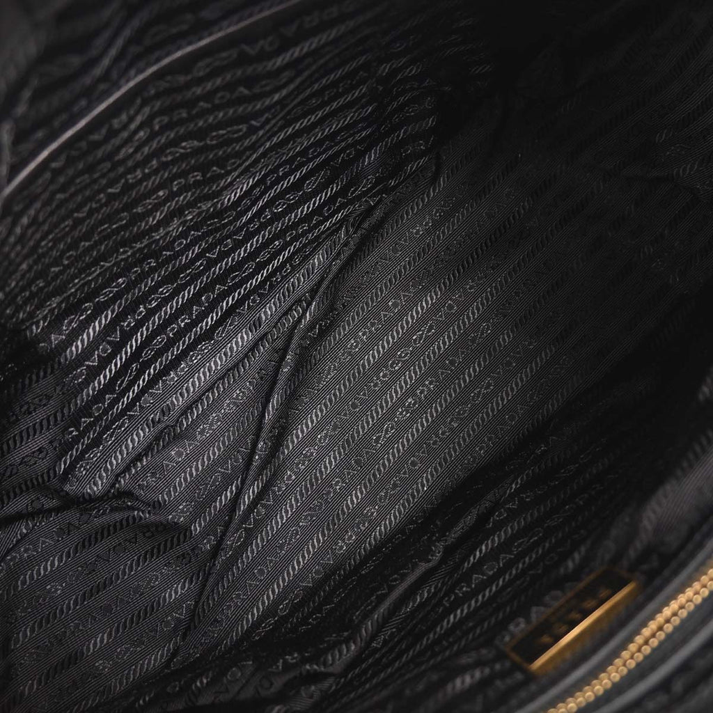 Prada * Black Nylon 2way Shoulder Handbag