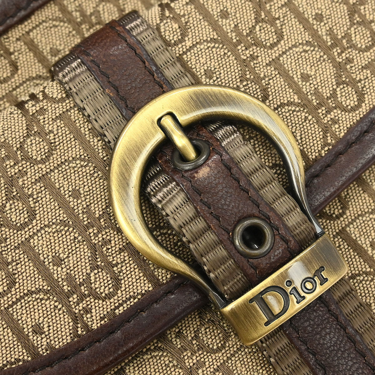 Christian Dior Brown Trotter Clutch Bag