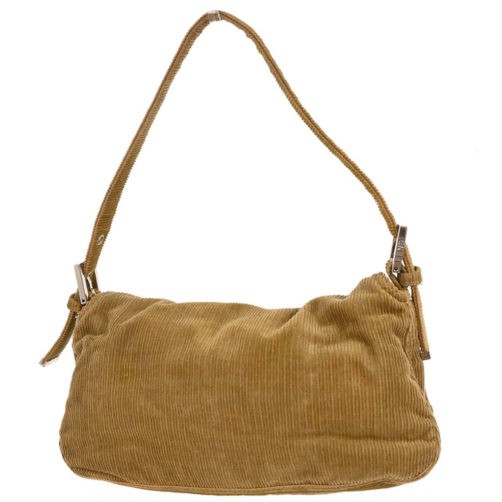 Fendi Brown Corduroy Handbag