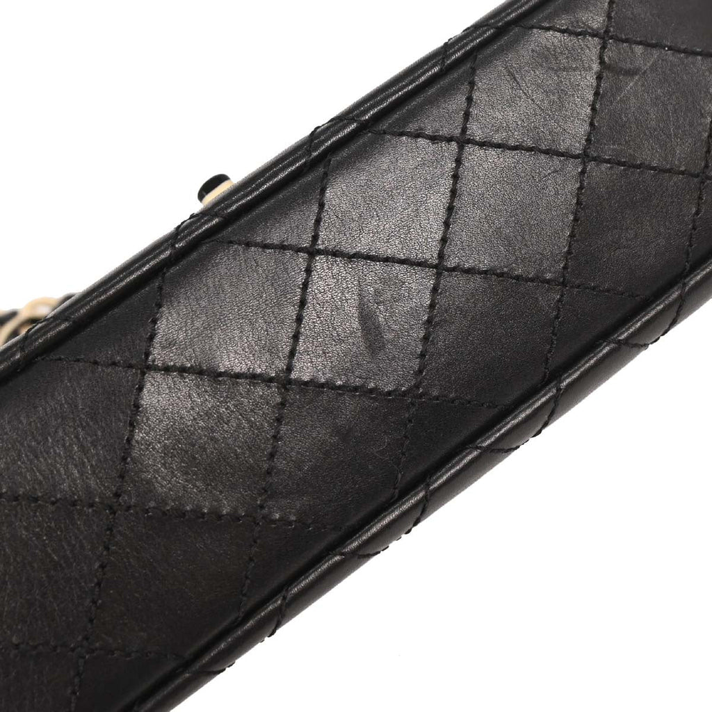 Chanel 2000-2002 Black Lambskin Shoulder Bag