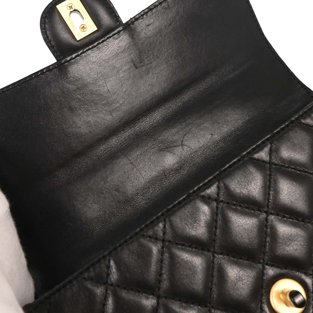 Chanel 2000-2002 Black Lambskin Shoulder Bag