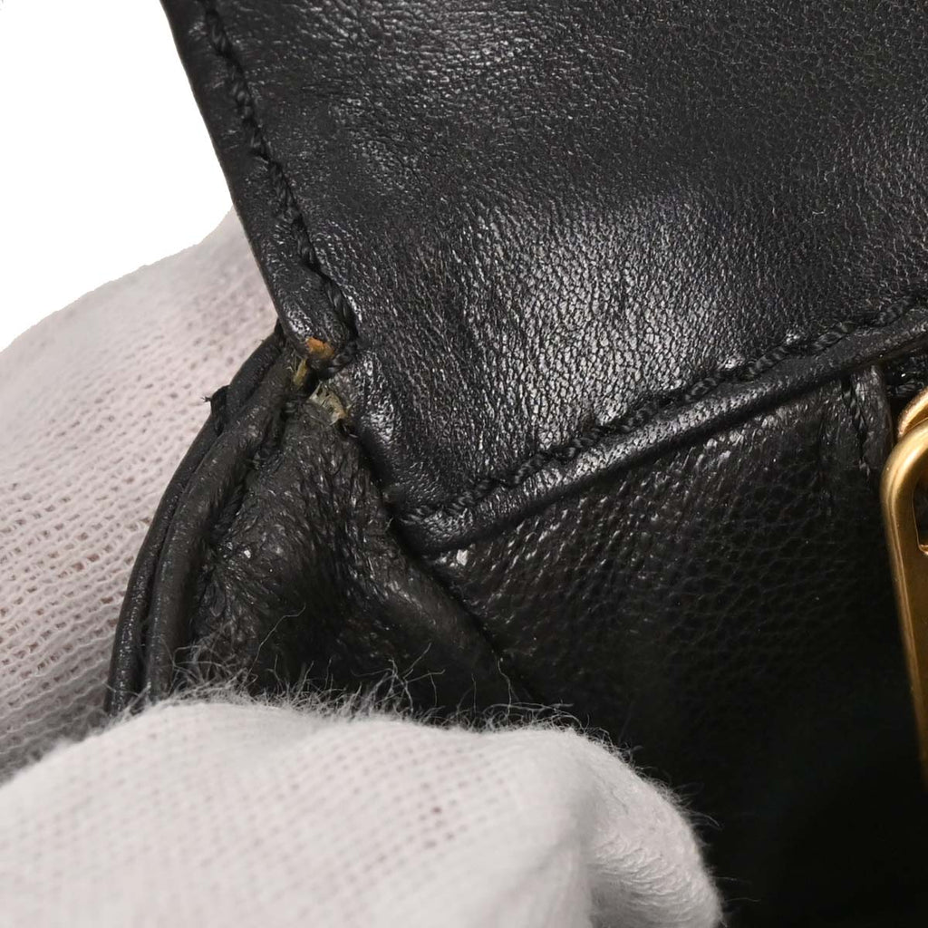 Chanel 2000-2002 Black Lambskin Shoulder Bag