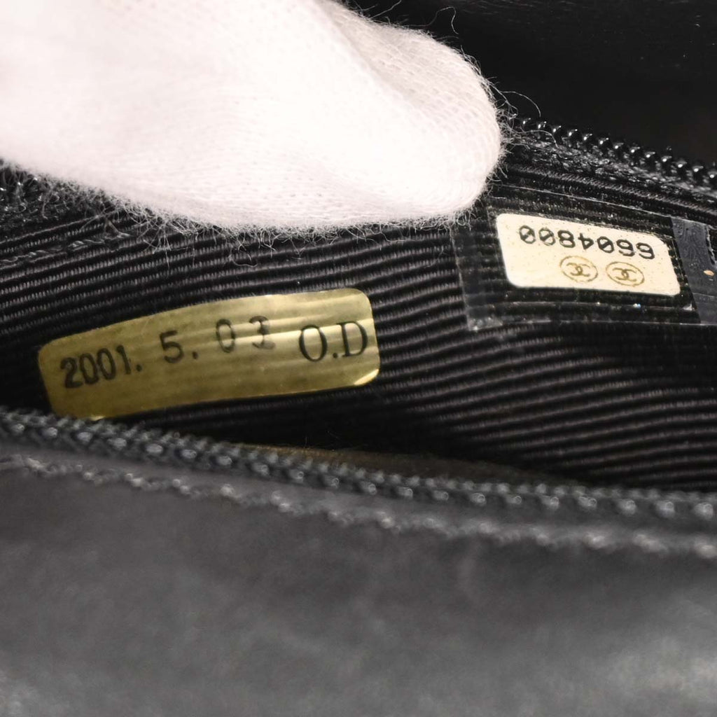 Chanel 2000-2002 Black Lambskin Shoulder Bag
