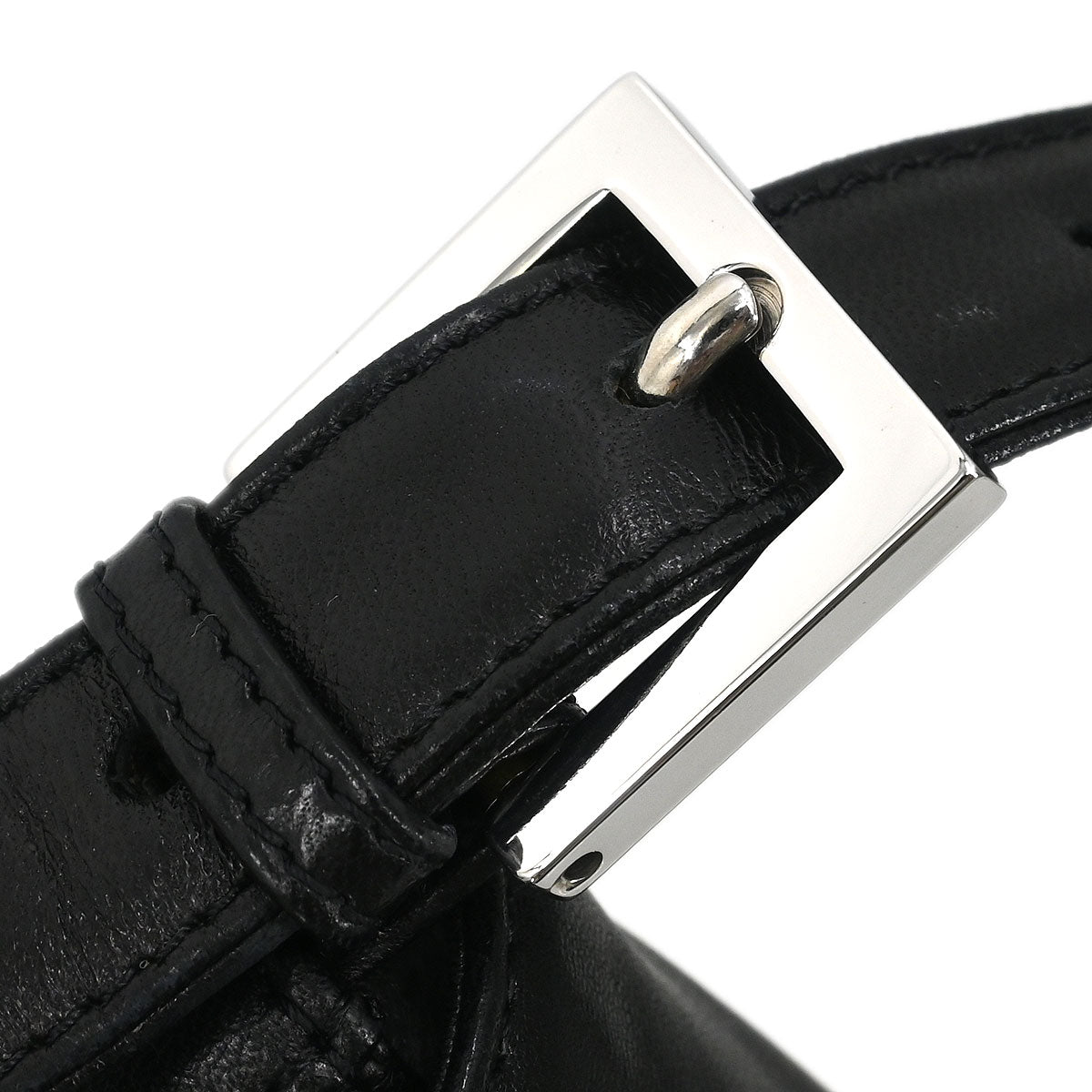 Fendi Black Leather Baguette Handbag