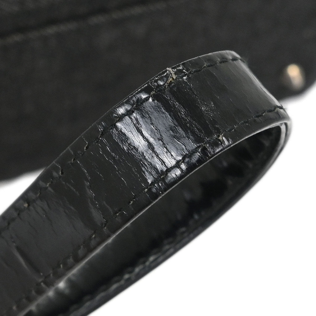 Christian Dior Black Denim Medium Lady Dior Cannage Handbag