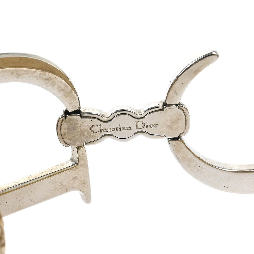 Christian Dior Ivory Embroidered Trotter Saddle Handbag