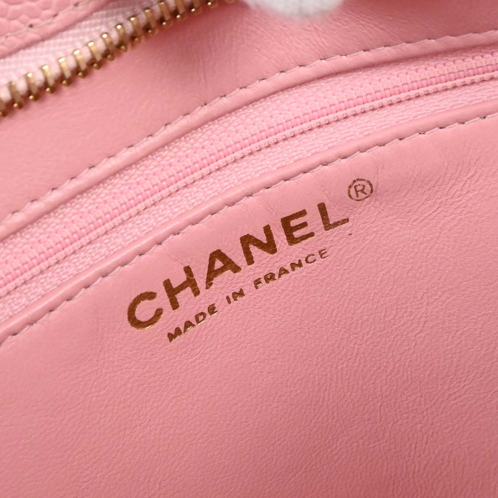 Chanel 2003-2004 Pink Caviar Medallion Tote Handbag