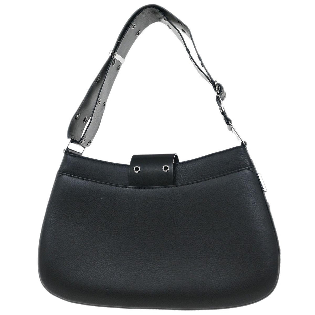 Christian Dior Black Leather Street Chic Columbus Shoulder Bag
