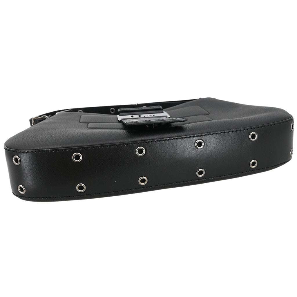 Christian Dior Black Leather Street Chic Columbus Shoulder Bag